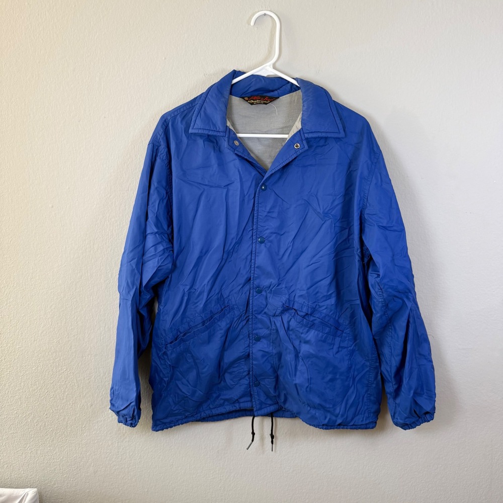 Vintage Blue Little League Mom Coach‎ Jacket Lightweight Snap Button